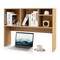 Computer Desktop Bookcase with 4 Cubbies and Open Back Compartment